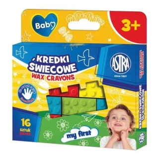 Kredki świecowe w kształcie klocków ASTRA BABY - 1