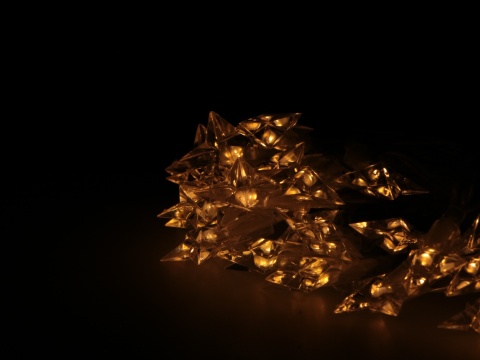 Lampki choinkowe LED c.biel 35szt gwiazdki bateri