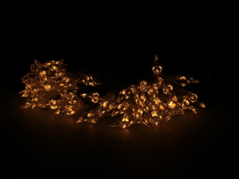 Lampki choinkowe LED c.biel 35szt gwiazdki bateri