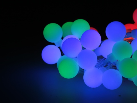 Lampki choinkowe LED multikolor 50szt 5,2m bateri