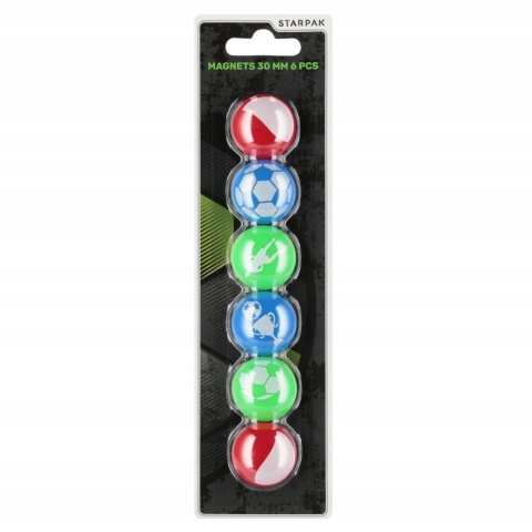 Magnesy piłka nożna Football zestaw 6 sztuk 30 mm