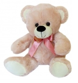 MIŚ PLUSZOWY Z KOKARDĄ 30CM