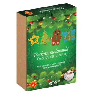 PIASKOWE MALOWANKI- OZDOBY NA CHOINKĘ-CIASTEK