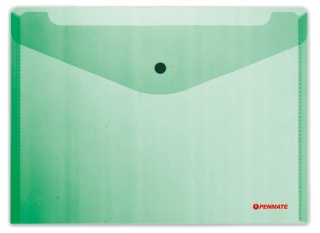 Penmate Koperta na zatrzask A4 PP-231 zielona