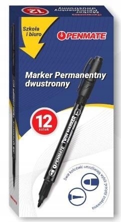 Penmate Marker permanentny dwustronny czarny w opa