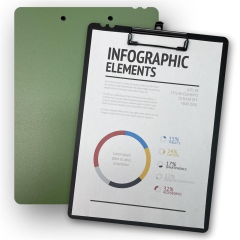 Penmate Morandi Deska z klipem A4 zielona