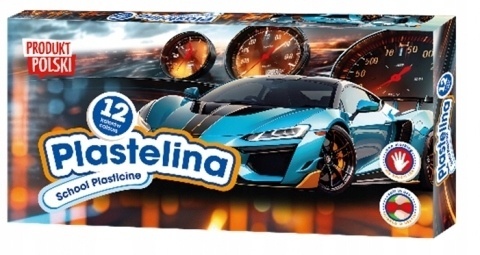 Plastelina szkolna Auta 12 kolorów