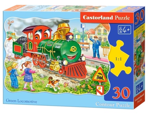 Puzzle 30 el. Green Locomotive