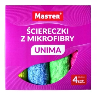 ŚCIERKA MIKROFIBRA 4SZT MASTER UNIMA S296