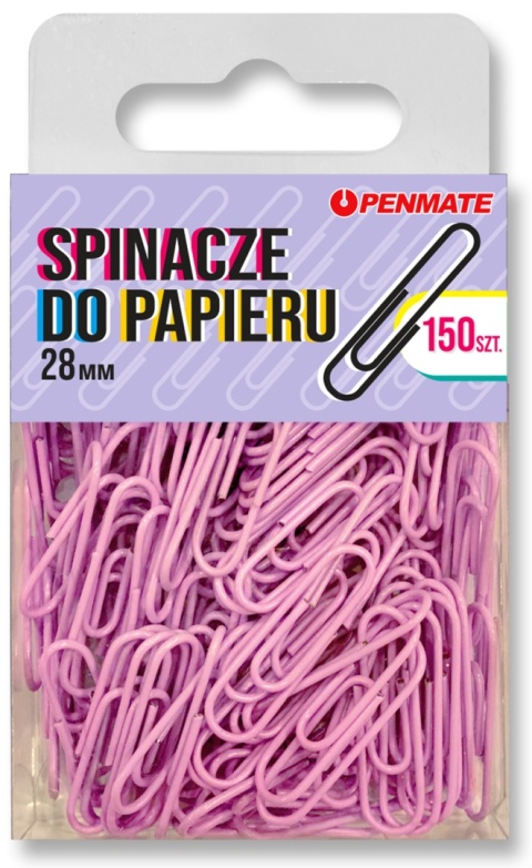 SPINACZE BIUROWE 28MM FIOŁKOWE PENMATE