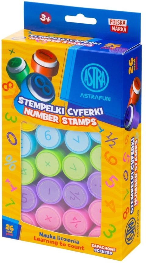 Stempelki zapachowe, nauka liczenia ASTRAFUN cyfer