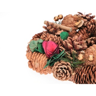 Stroik Wieniec Bożonarodzeniowy drzwi/stół czerwon