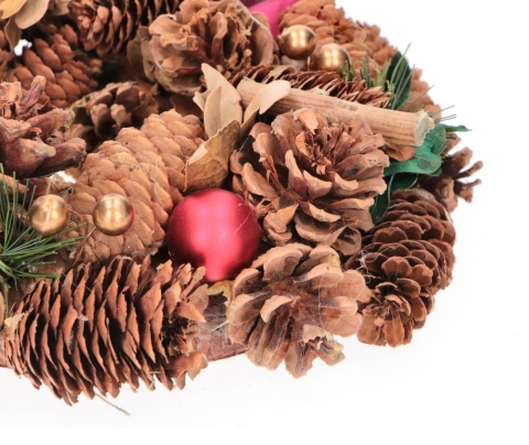 Stroik Wieniec Bożonarodzeniowy drzwi/stół czerwon