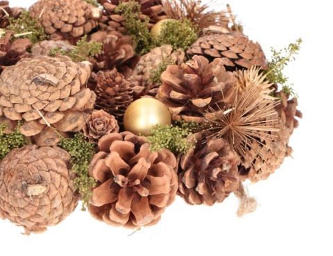 Stroik Wieniec Bożonarodzeniowy drzwi/stół złoc