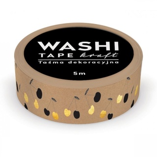 Taśma dekoracyjna kraft ozdobna do pakowania i scrapbookingu