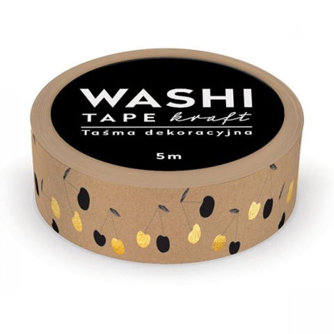 Taśma dekoracyjna kraft ozdobna do pakowania i scrapbookingu