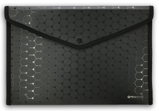 TECZKA KOPERTOWA A4 NA ZATRZASK LUX CZARNA