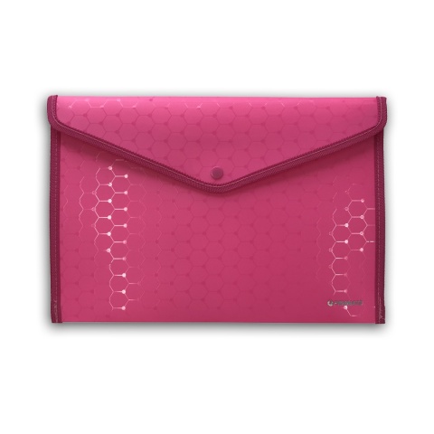 TECZKA KOPERTOWA A4 NA ZATRZASK LUX RÓŻOWA