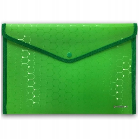 TECZKA KOPERTOWA A4 NA ZATRZASK LUX ZIELONA