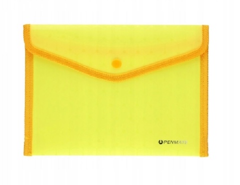 TECZKA KOPERTOWA A4 NA ZATRZASK LUX ŻÓŁTA