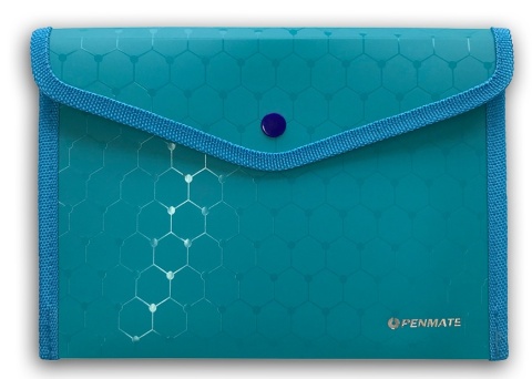 TECZKA KOPERTOWA A5 NA ZATRZASK LUX NIEBIESKA