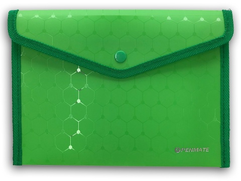 TECZKA KOPERTOWA A5 NA ZATRZASK LUX ZIELONA