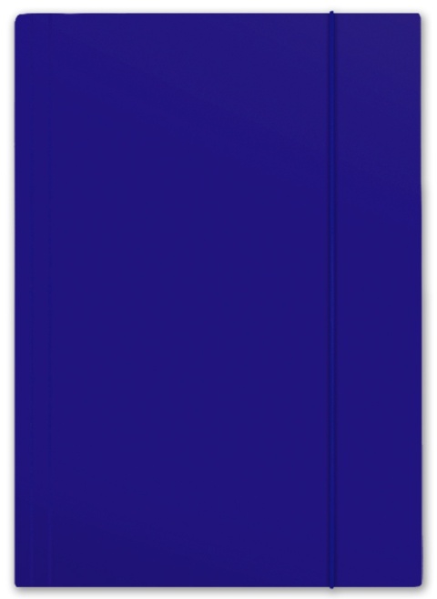 Teczka z gumką A4 Plus Top 600 g kartonowa ciemnoniebieska