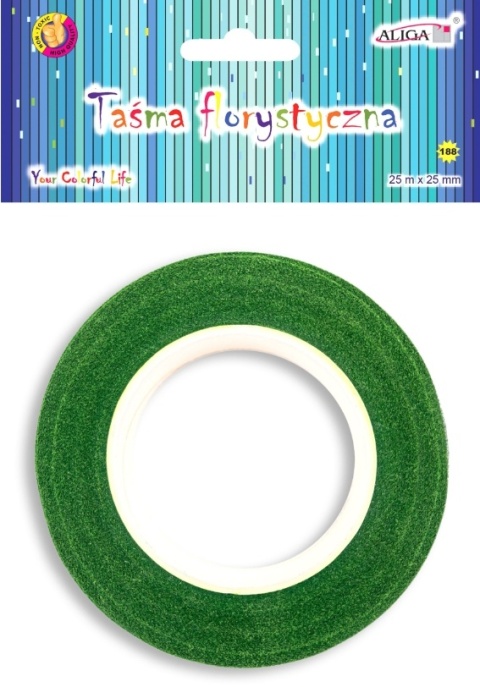 Taśma florystyczna MT-6097 zielona 25mm x 25m