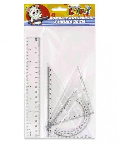 ZESTAW KREŚLARSKI Z LINIJKĄ 20CM PENMATE