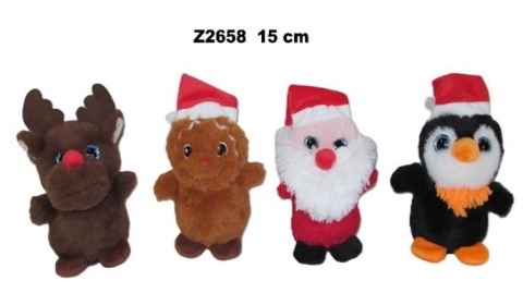 ZWIERZĘTA ŚWIĄTECZNE 15CM MIX4