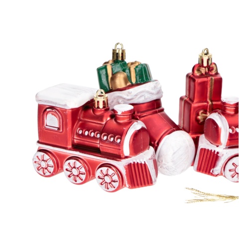 Zestaw bombek 6szt mix Lokomotywa/Bucik/Prezent