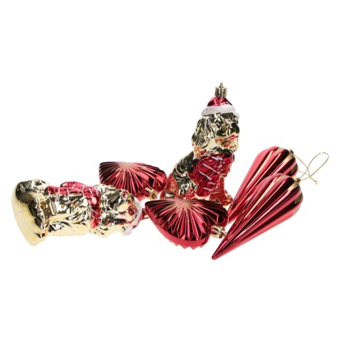 Zestaw bombek 6szt mix Piesek/Serce/Sopel