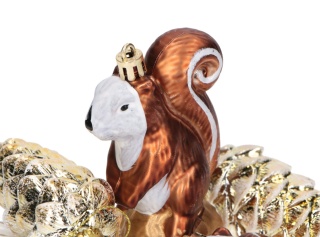 Zestaw bombek 6szt mix Wiewiórka/Szyszka/Liść