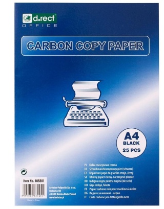 KALKA MASZYNOWA A4/25SZT CZARNA D.RECT