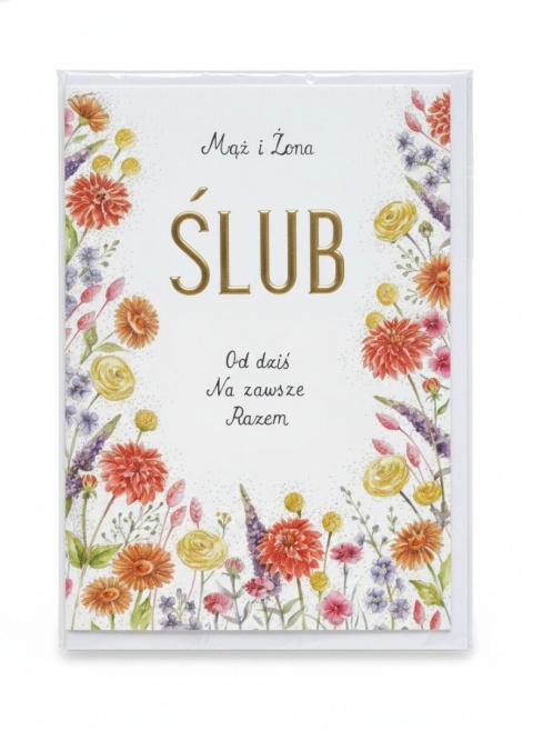 KARNET A5 ŚLUB KWIATY SIELSKA
