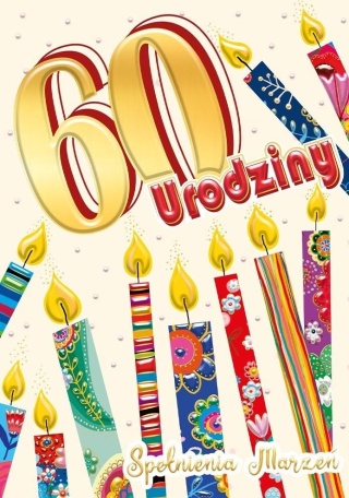 KARTKA A5 60 URODZINY ŚWIECZKI
