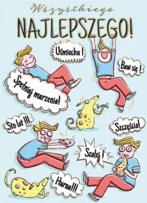 KARTKA B6 URODZINY CHŁOPAKI