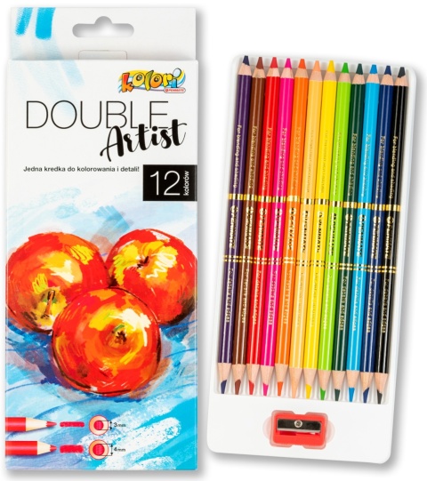 KREDKI DWUSTRONNE 4/3MM 12 KOLORÓW PENMATE