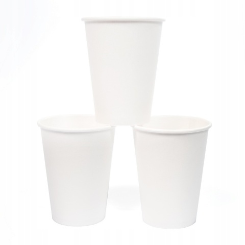 KUBEK 250ML free plastik BIAŁY 100szt
