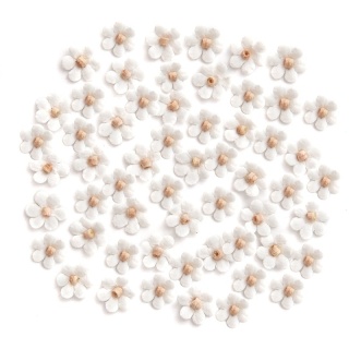 KWIATY PAPIEROWE, 1 CM, 60 SZT. BIAŁE