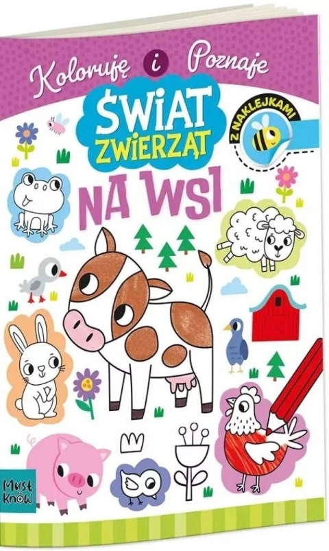 Kolorowanka A4 ŚWIAT ZWIERZĄT - NA WSI