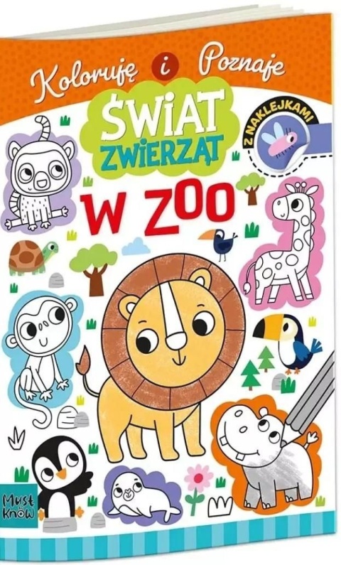 Kolorowanka A4 ŚWIAT ZWIERZĄT - W ZOO