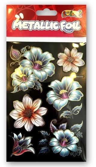NAKLEJKI 3D Metalic Double Flowers II KOLORI