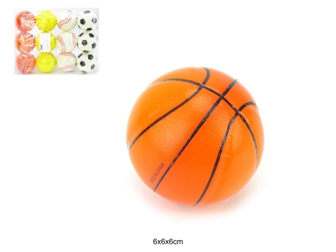 PIŁKA MIĘKKA 6CM SPORT MIX (12)