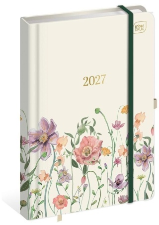 Kalendarz książkowy 2027 A5 192 Metallic Flowers