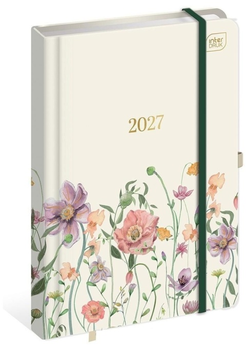 Kalendarz książkowy 2027 A5 192 Metallic Flowers