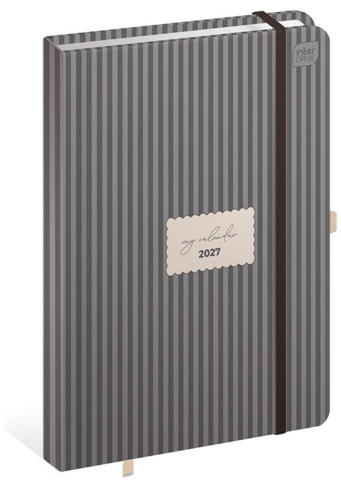 Kalendarz książkowy 2027 A5 384 Mat+UV Stripes