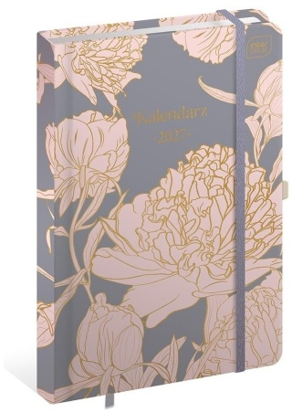 Kalendarz książkowy 2027 A5 384 Metallic Peony