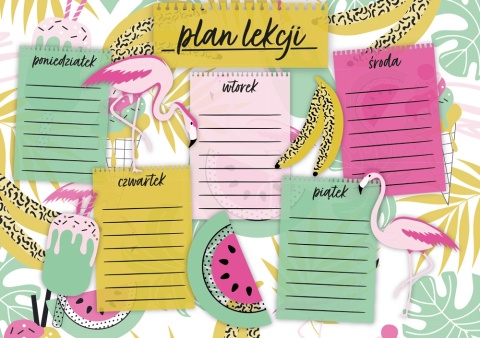 PLAN LEKCJI A5 LATO Z TABLICZKĄ MNOŻENIA