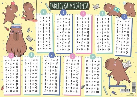 Podkład multi B3 Tabliczka mnożenia KAPIBARY